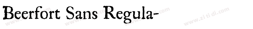 Beerfort Sans Regula字体转换